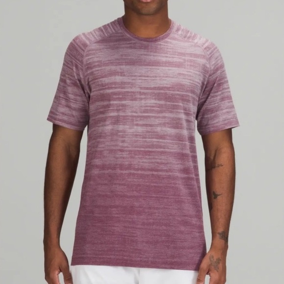 lululemon athletica Other - Lululemon Metal Vent Tech Short Sleeve Static Storm Stripe Plum/Dusty Rose